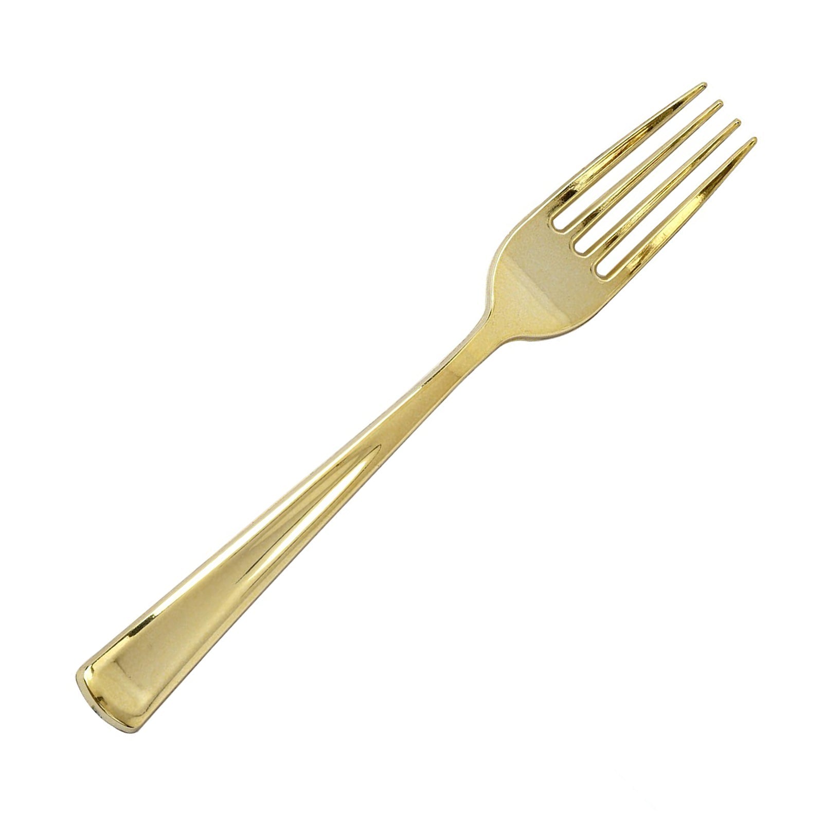 7" Metallic Gold Heavy Duty Plastic Forks - 25 Pack
