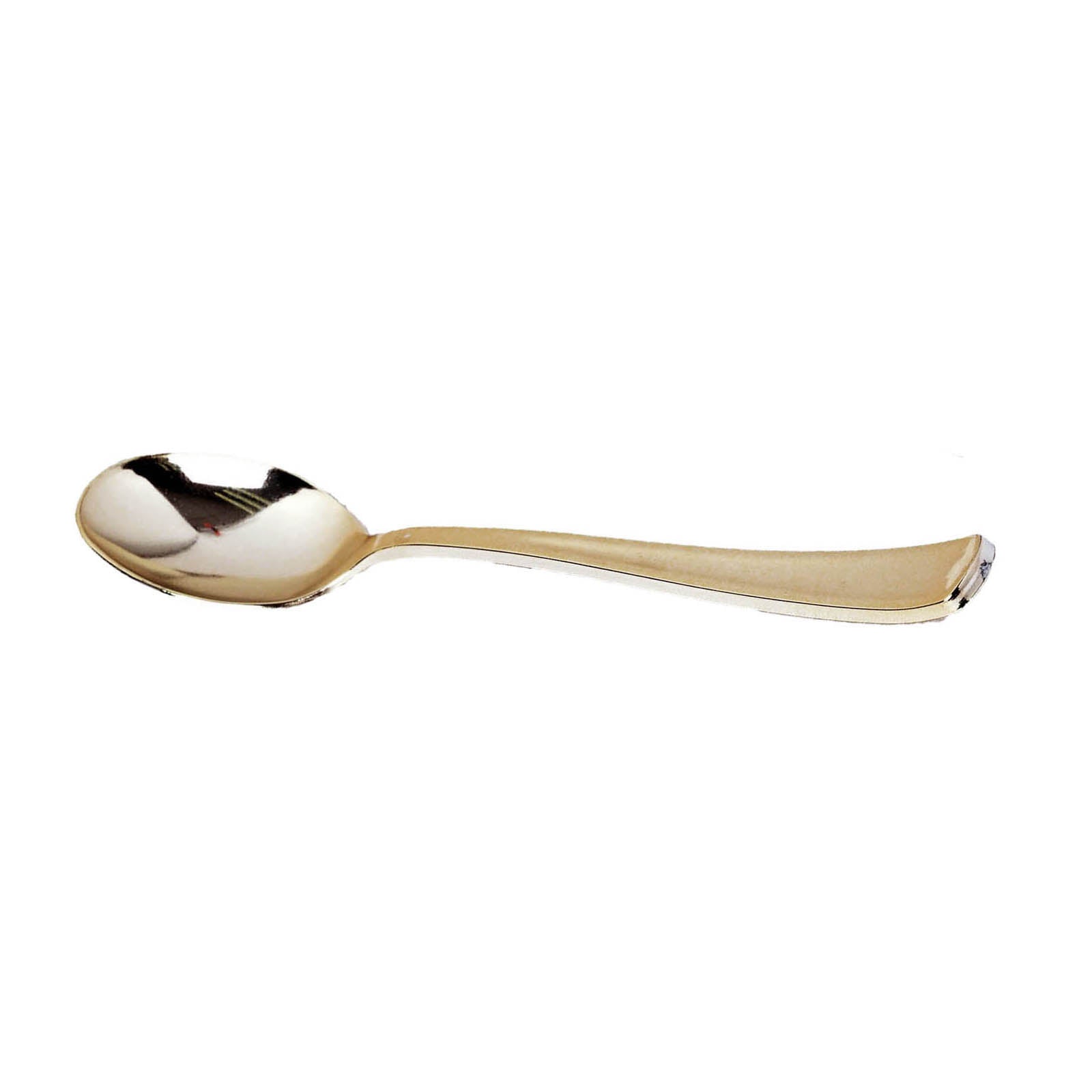 7" Metallic Gold Heavy Duty Plastic Spoon - 25 Pack