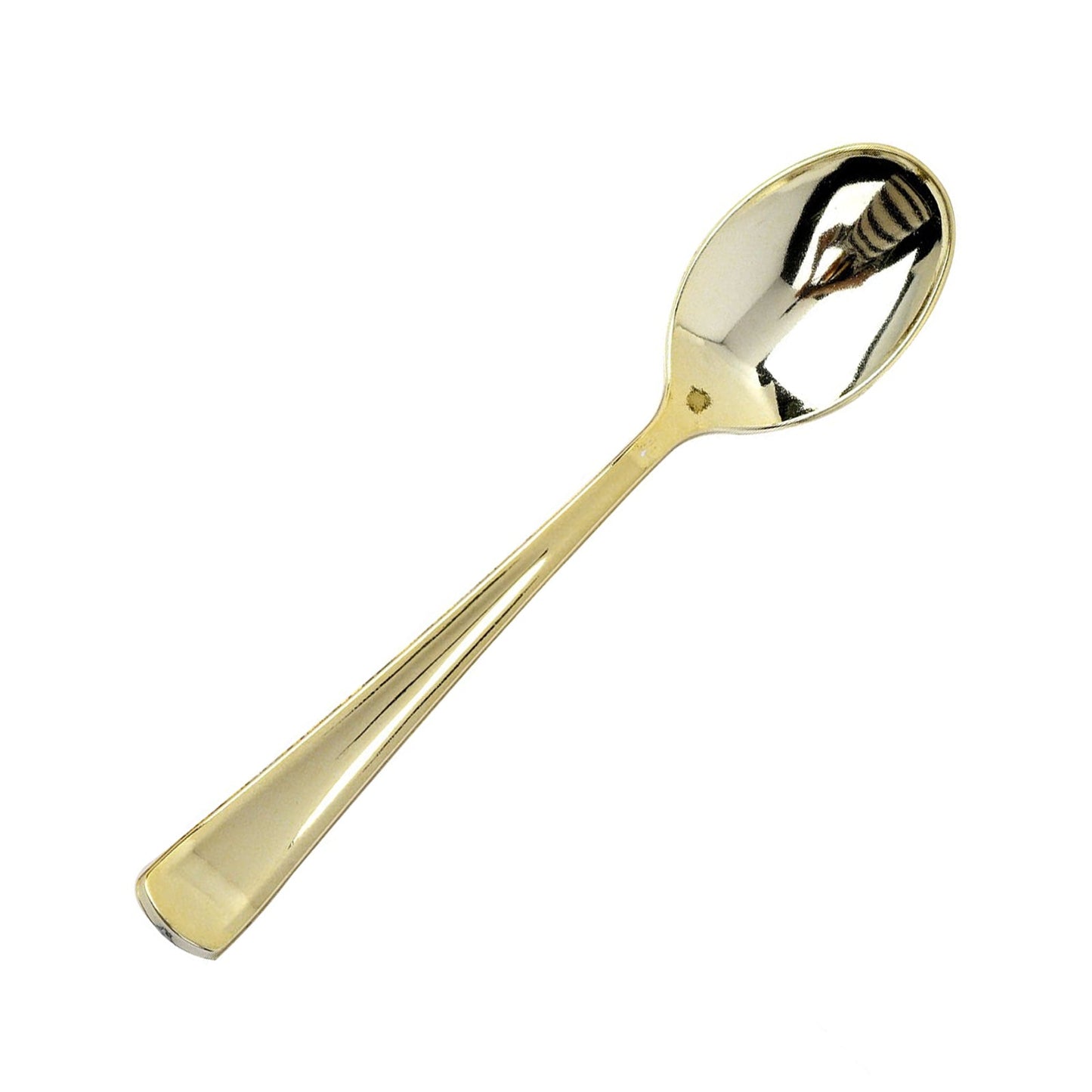 7" Metallic Gold Heavy Duty Plastic Spoon, 25 Pack