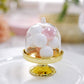 12 Pack | Gold Mini Pedestal Cupcake Stands, Candy Treat Favor Display Plate With Clear Dome Lid - 3"