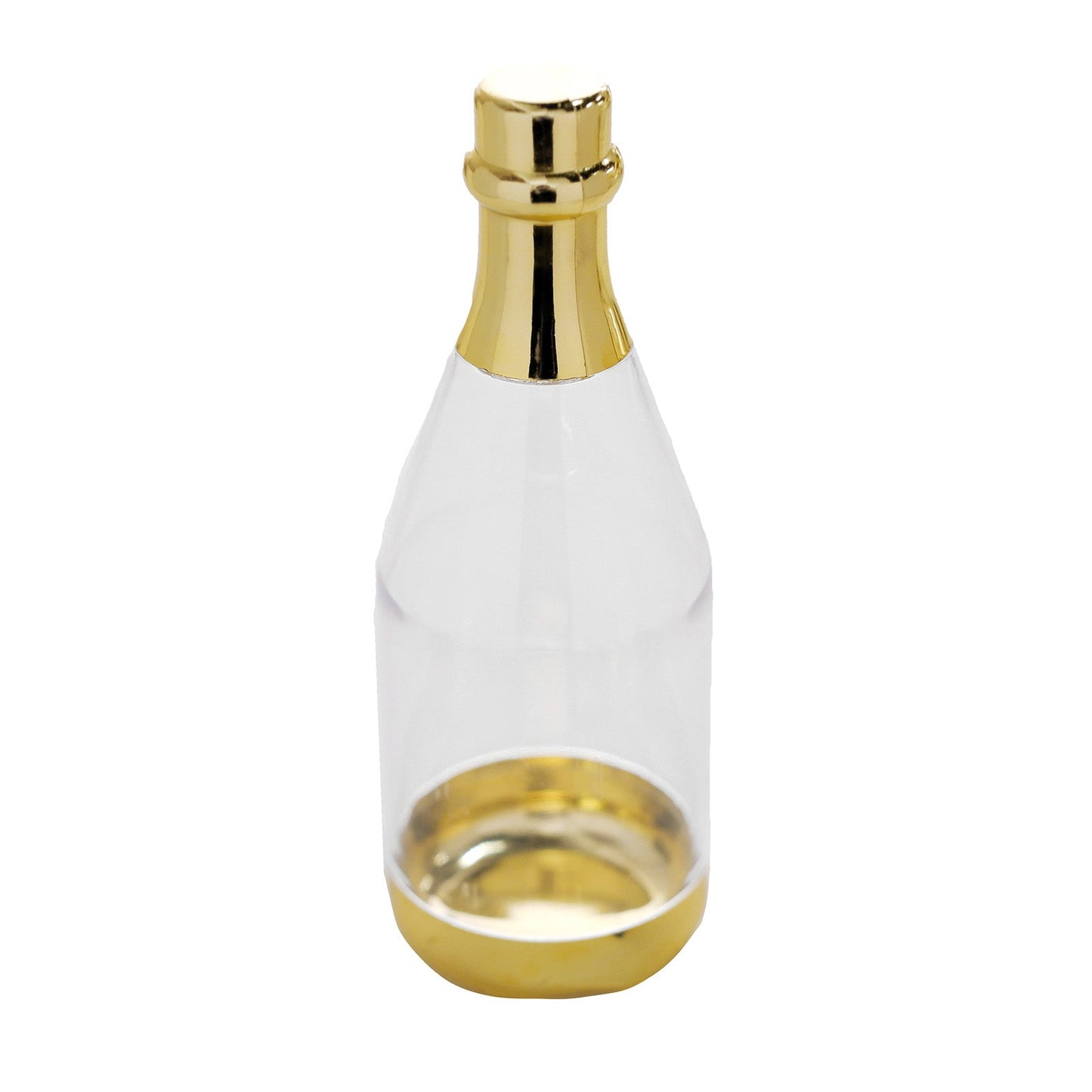 Metallic Gold Mini Champagne Bottle Party Favor Gift Container 6 Inch in Pack of 12#whtbkgd