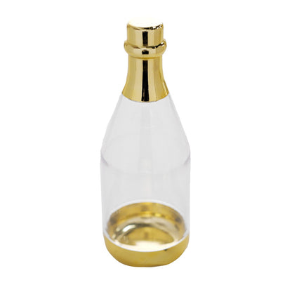Metallic Gold Mini Champagne Bottle Party Favor Gift Container 6 Inch in Pack of 12#whtbkgd
