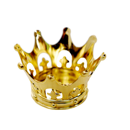 Gold Mini Fillable Mini Crown Party Favor Treat Container 3 Inch in Pack of 12#whtbkgd