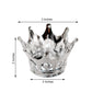 Silver fillable mini crown party favor candy container, 3 inches.