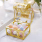 12 Pack | Gold Treasure Chest Party Favor Candy Boxes, Treat Gift Box - 3.5"