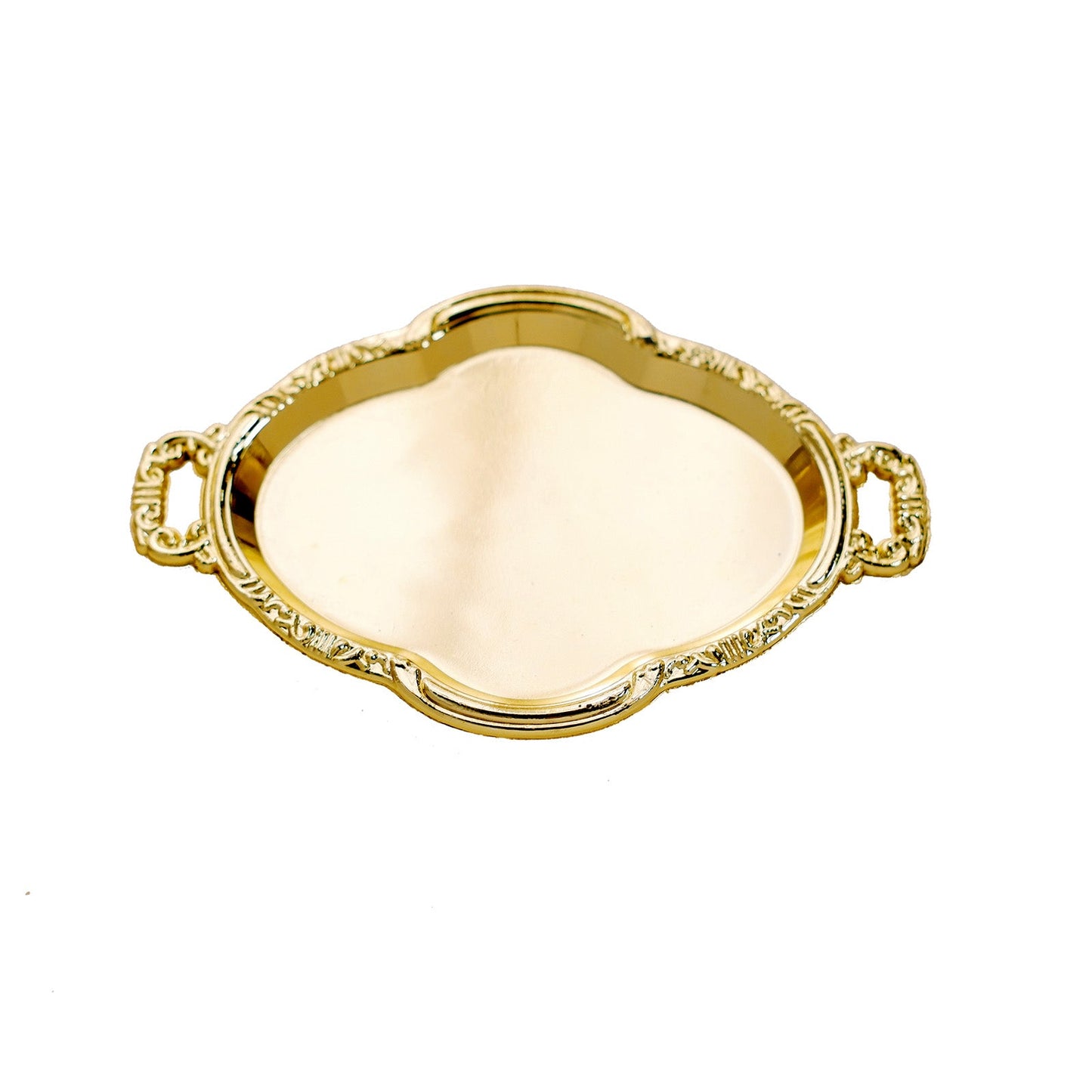 Pack of 12 Gold Oval Mini Candy Baroque Party Favor Tray Gift Display Serving Plate 4.5 Inch