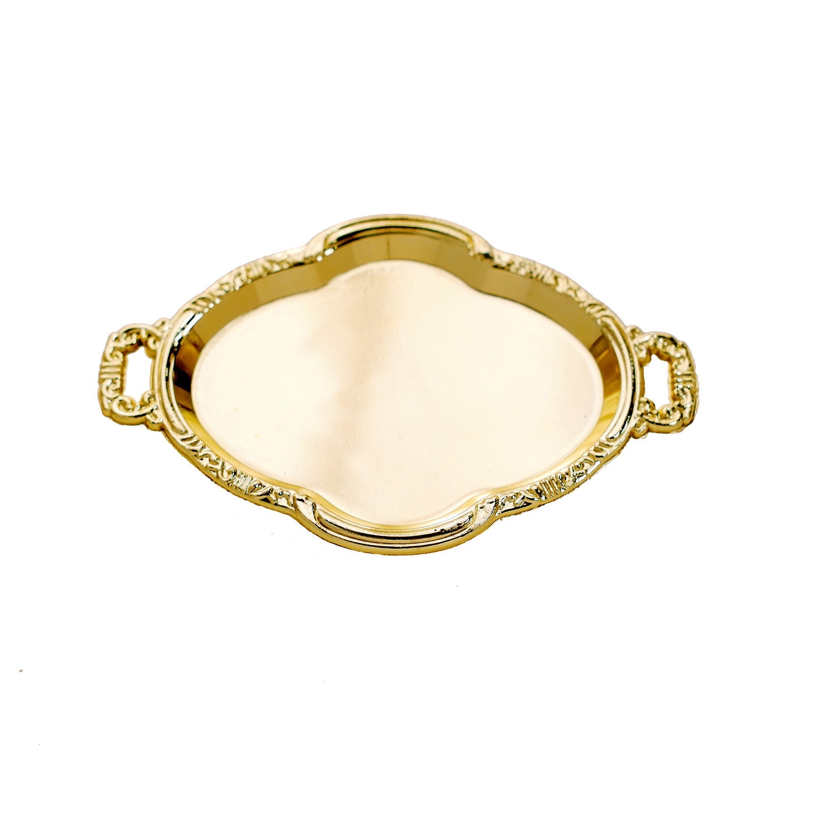 Pack of 12 Gold Oval Mini Candy Baroque Party Favor Tray Gift Display Serving Plate 4.5 Inch