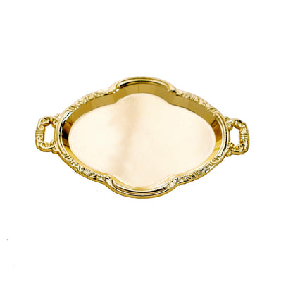 Pack of 12 Gold Oval Mini Candy Baroque Party Favor Tray Gift Display Serving Plate 4.5 Inch