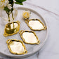 Gold 4.5 Inch Oval Mini Gift Display Serving Plate Candy Baroque Party Favor Trays 12 Pack 