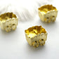 Gold chariot party favor gift boxes in a set of 12 for candy treats.