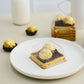 50 Pack | Gold/Clear 3" Mini Plastic Cupcake Favor Containers, Square Party Boxes Treat Display Holder