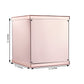 12" rose gold mirrored acrylic pedestal riser display box.