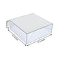 14 Inch x 14 Inch Silver Acrylic Pedestal Riser Mirror Finish Display Cake Box Stand with Hollow Bottom 