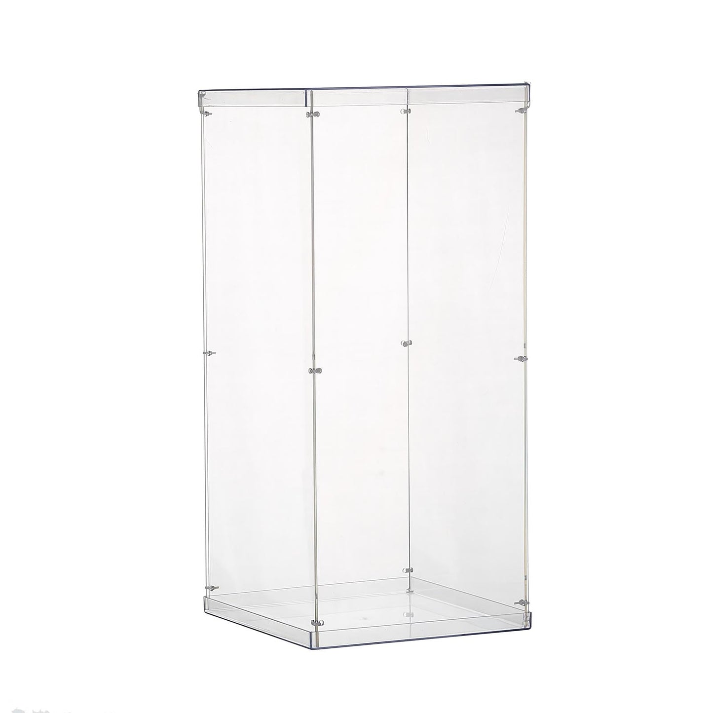 Clear Pedestal Transparent Acrylic 24 Inch Risers Display Boxes with Interchangeable Lid and Base#whtbkgd 