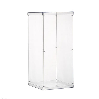 Clear Pedestal Transparent Acrylic 24 Inch Risers Display Boxes with Interchangeable Lid and Base#whtbkgd 