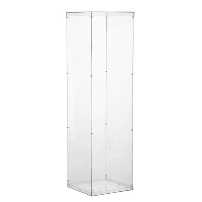 Pedestal Risers 40 Inch with Interchangeable Lid and Base Clear Transparent Display Boxes#whtbkgd 