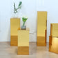 5 Set Gold Mirror Pedestal Display Risers With Interchangeable Lid & Base Acrylic 12 Inch 16 Inch 24 Inch 32 Inch 40 Inch