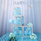 2pcs Transparent DIY Balloon Boxes, Baby Shower Party Decoration Boxes Iridescent Edges