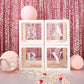2pcs Transparent DIY Balloon Boxes, Baby Shower Party Decoration Boxes - White Edges