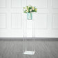 Floor Vase Flower Column Stand Clear Acrylic 32 Inch With Mirror Base