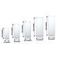 Clear acrylic cylinder pedestal stands for cake and dessert display.