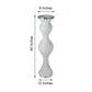 White mermaid style mosaic and pearl studded floor vase, 40 inches tall.