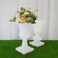 White PVC 20 Inch Urn Pedestal Planter Stand