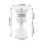 Floral Pedestal Flower Pot In White PVC 20 Inch 