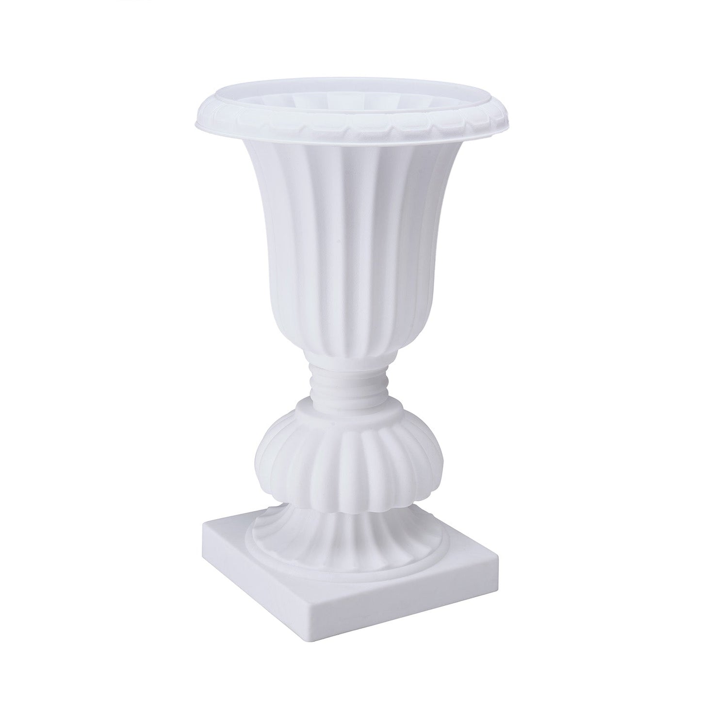 2 20 Inch PVC Urn Planters White Pedestal Base#whtbkgd 