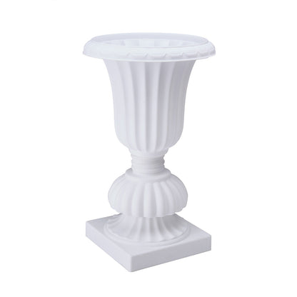 2 20 Inch PVC Urn Planters White Pedestal Base#whtbkgd 