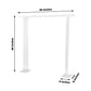 Clear acrylic rectangular flower stand for wedding centerpiece display.