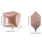 14" rose gold cube-shaped mylar foil helium balloon