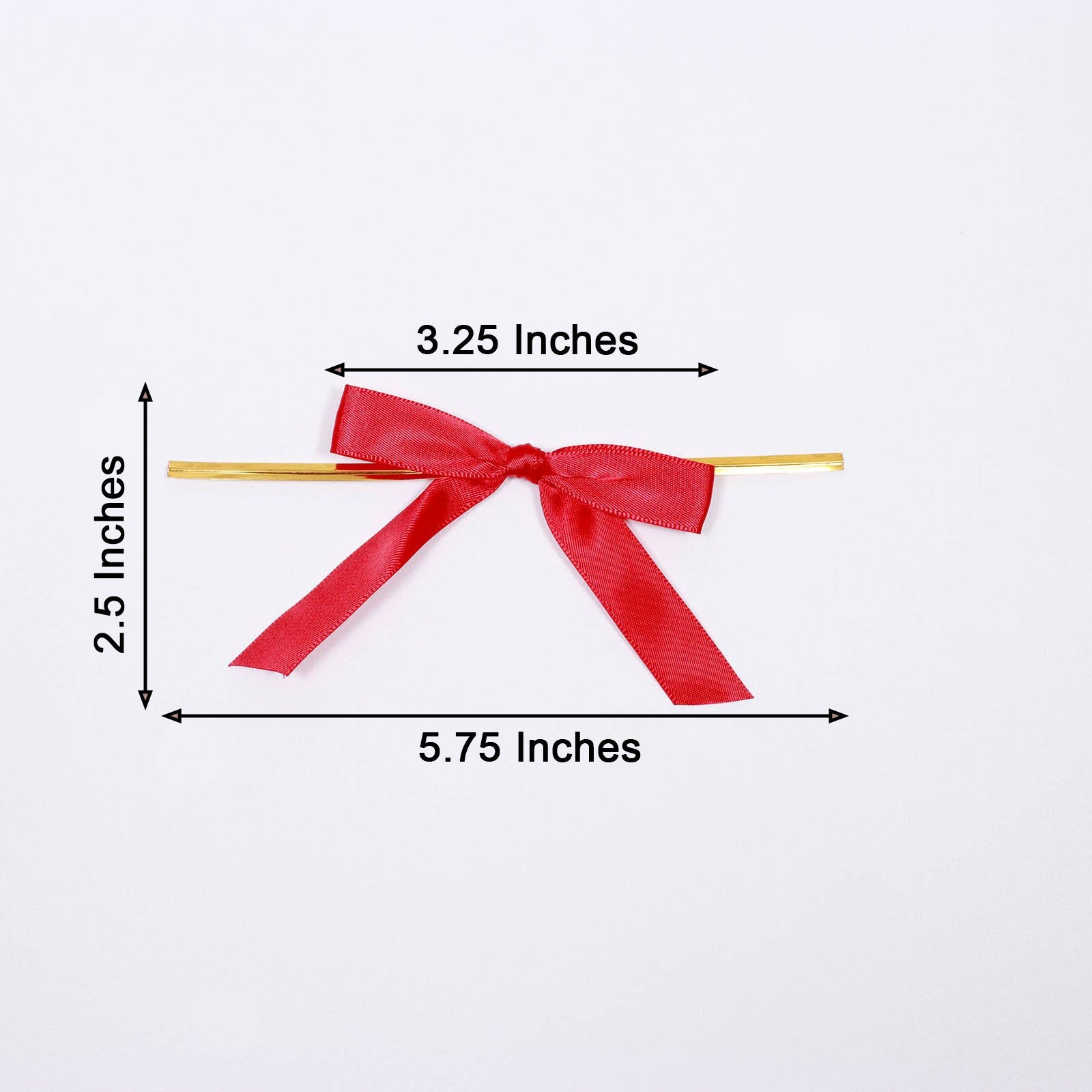 50 Sage Green Pre Tied Satin Bows For Gifts 3 Inch With Twist Ties