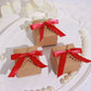 50 Pcs | 3" Satin Ribbon Bows With Twist Ties, Gift Basket Party Favor Bags Decor -  Red Classic Style