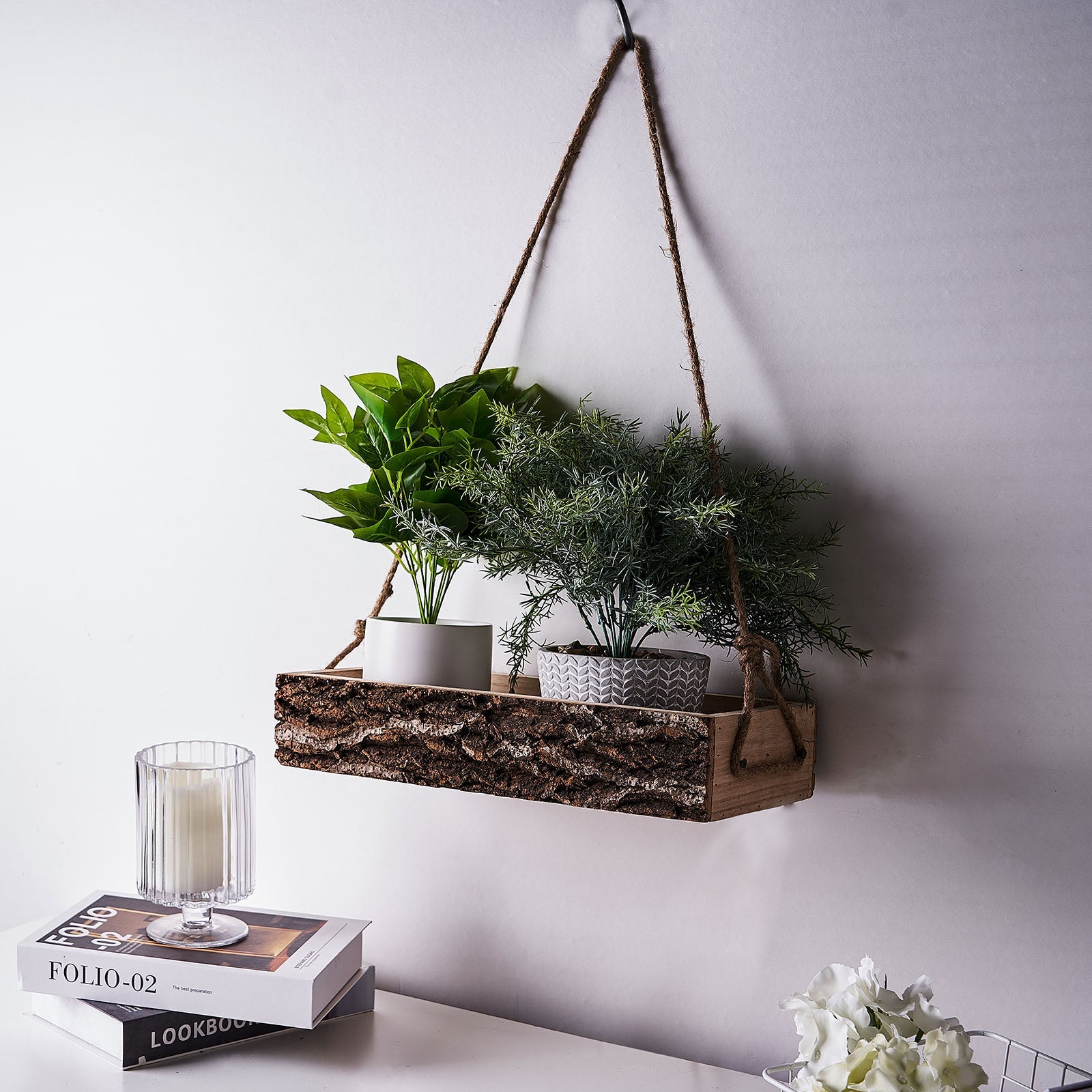 Natural jute rope twine string for DIY crafts, ideal for hanging planters.