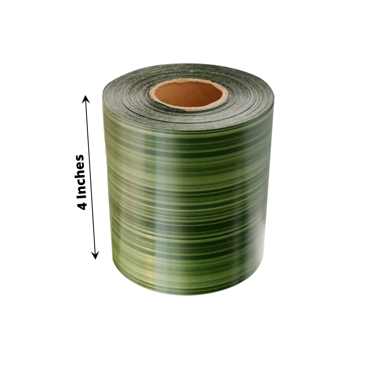 4" Green Ti Leaf Two Sided Craft Satin Ribbon Roll, Waterproof Floral DIY Supplies