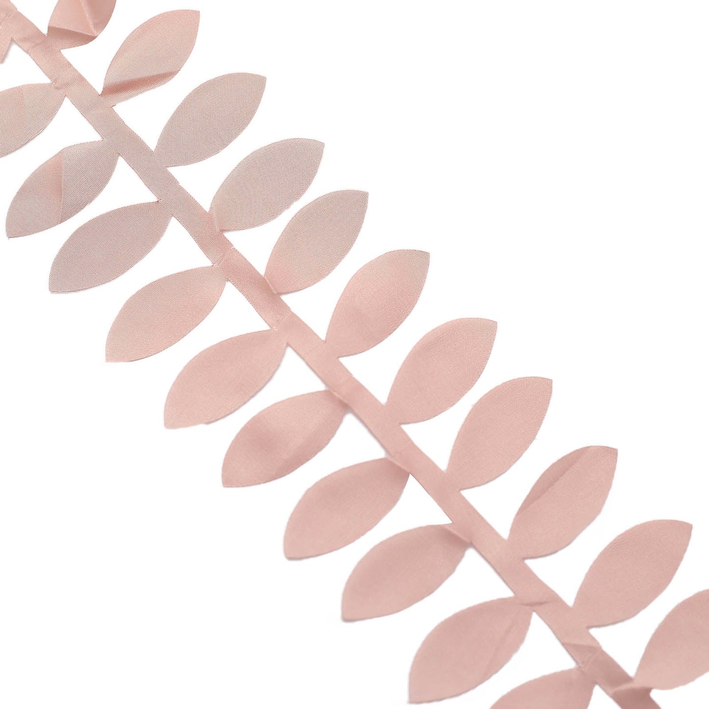 Dusty rose leaf petal taffeta ribbon sash for DIY projects.