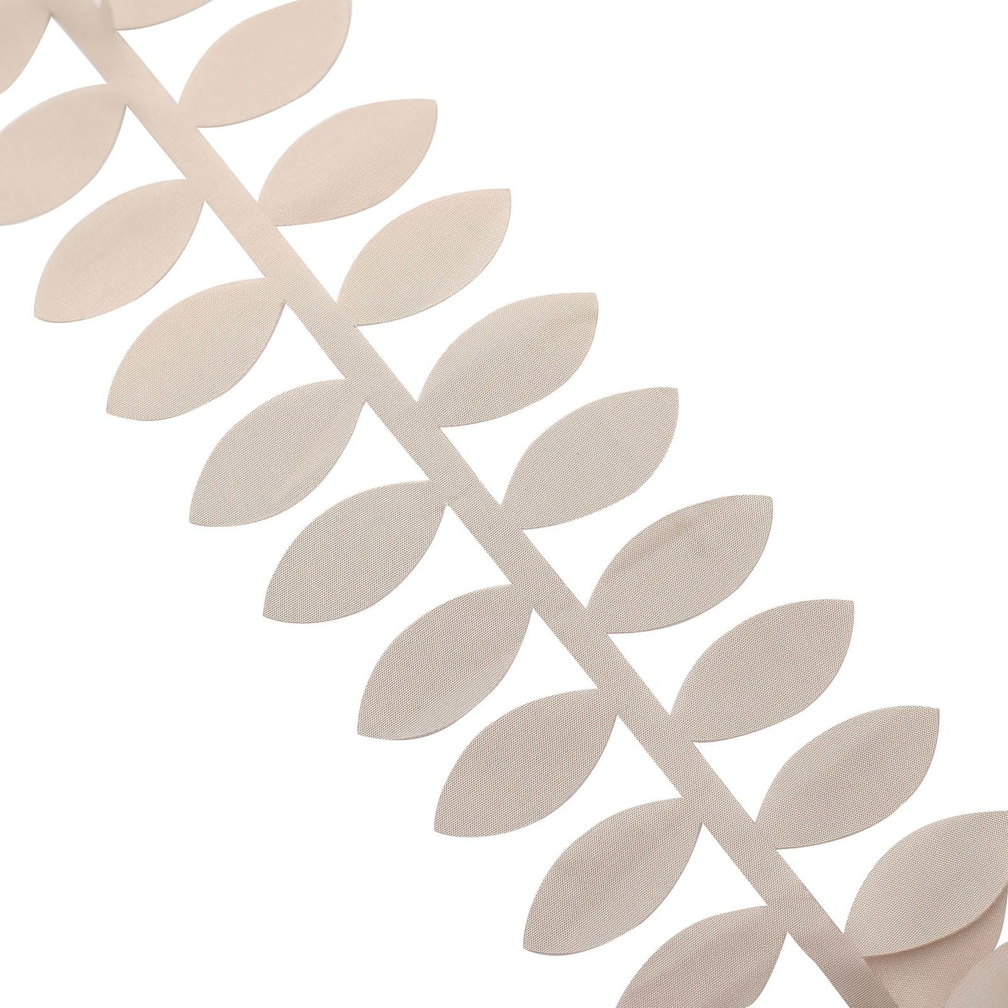 Beige leaf petal taffeta ribbon sash for DIY fabric garlands.