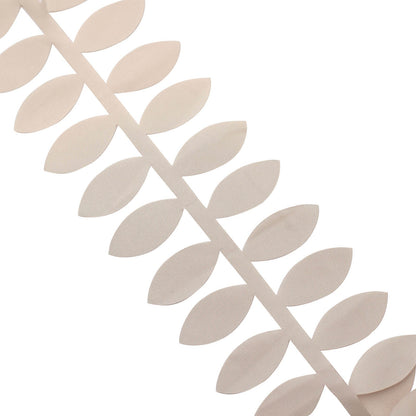 Beige leaf petal taffeta ribbon sash for DIY fabric garlands.