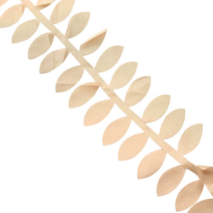 Champagne leaf petal taffeta ribbon sash, 50ft garland.