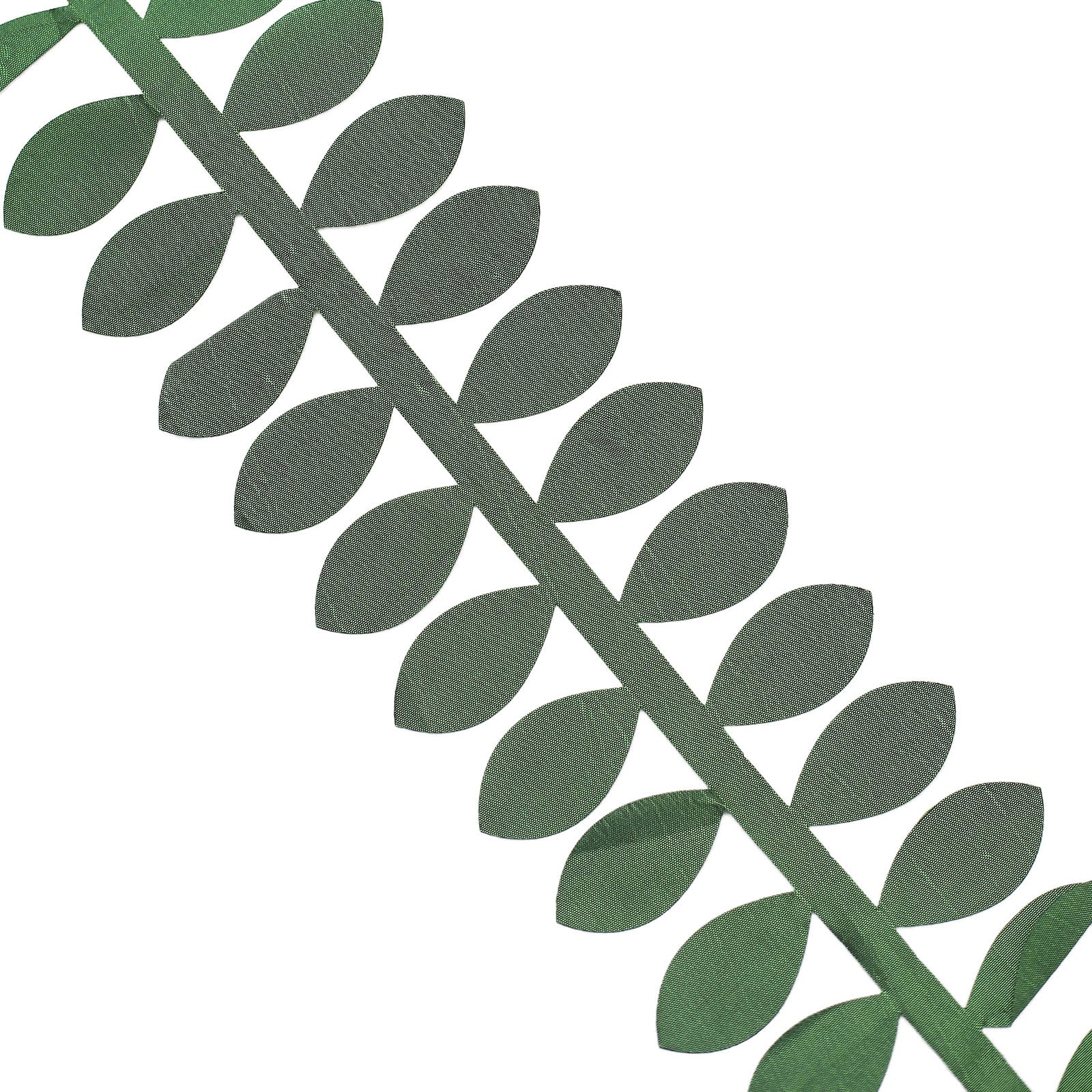 Green leaf petal taffeta ribbon sash for DIY fabric garlands.
