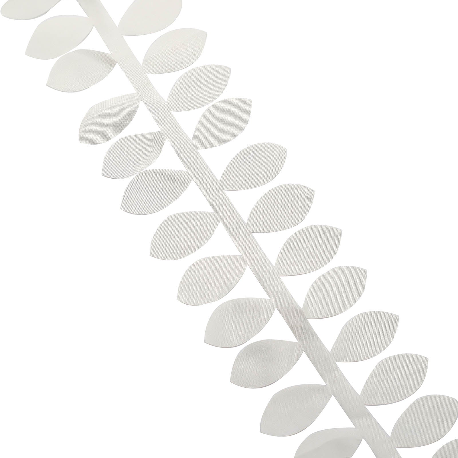 Ivory leaf petal taffeta ribbon sash for DIY projects.