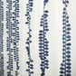 Navy blue leaf petal taffeta ribbon sash garlands on a white background.