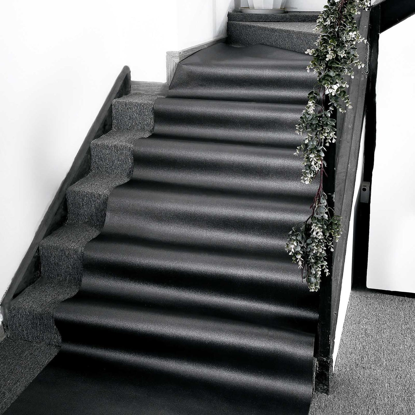 Red Carpet 3 Feet x 50 Feet Black Sparkle Glitter Non Woven Aisle Runner#whtbkgd