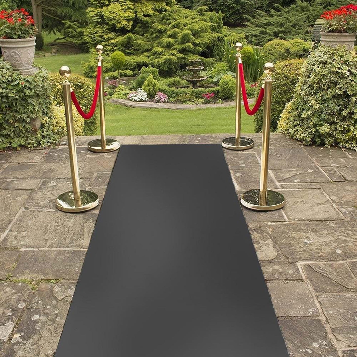 Black Sparkle Glitter Non Woven 3 Feet x 50 Feet Aisle Runner Red Carpet Runner