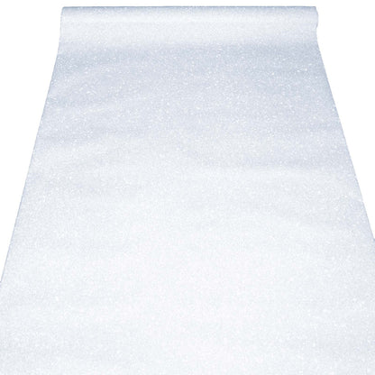 3 Feet x 50 Feet White Glitter Non-Woven Red Carpet Runner#whtbkgd