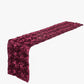 Burgundy Grandiose 3D Rosette Table Runner Satin 14 Inch x 108 Inch