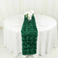 14"x108" Hunter Emerald Green Grandiose 3D Rosette Satin Table Runner
