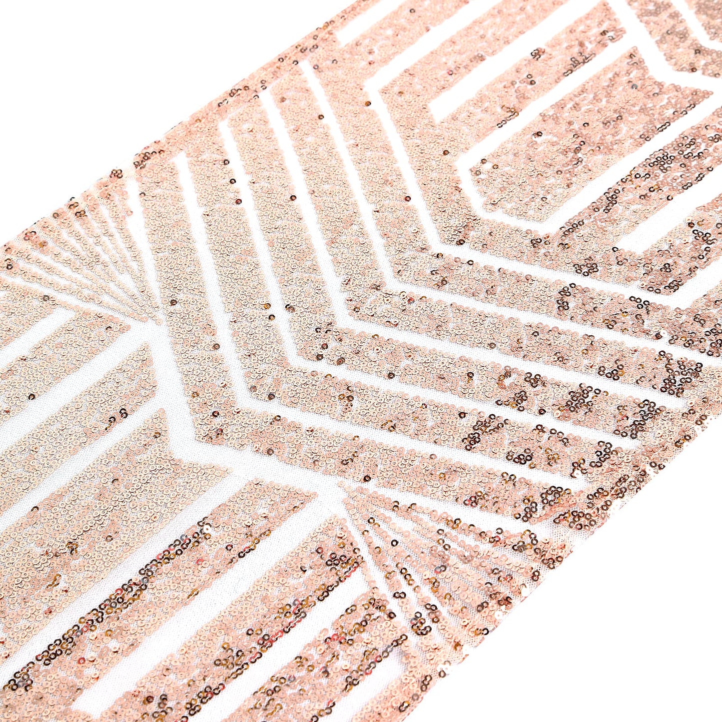 Rose gold diamond glitz sequin table runner