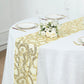 12x108inch Gold Leaf Vine Embroidered Sequin Mesh Like Table Runner
